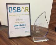 Closeup of the OSBAR 2016 silver aware