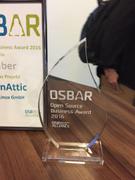 Closeup of the OSBAR 2016 silver aware